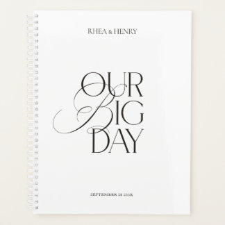 Modern Wedding Planner Notebook "Our Big Day" Planer