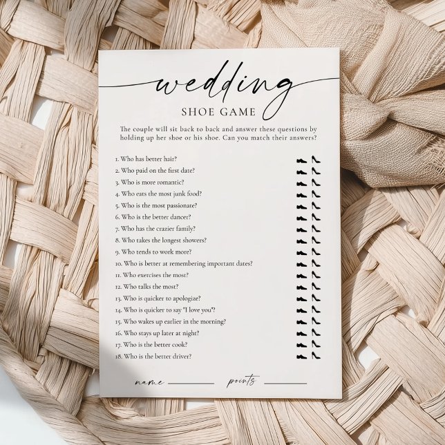 Modern Wedding Shoe Game Einladung (Von Creator hochgeladen)