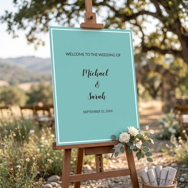 Modern Wedding Welcome Sign, Minimalist Custom Acrylschild (Von Creator hochgeladen)