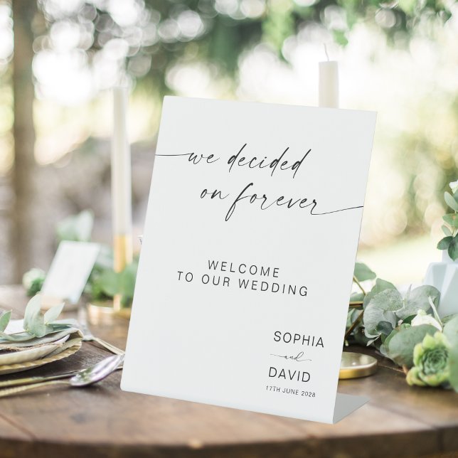 Modern Wedding Welcome Sign Wir haben uns für imme Sockelschild (Von Creator hochgeladen)