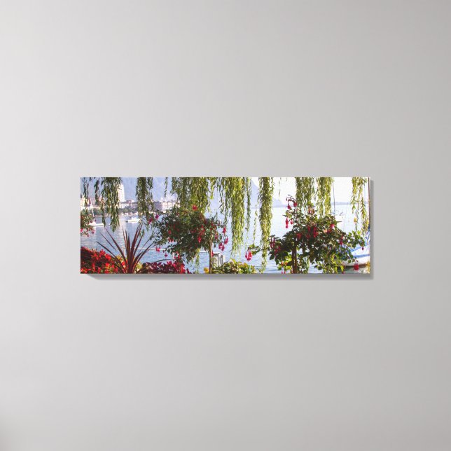 Modern Weeping Willow Stretched Canvas Print Leinwanddruck (Vorderseite)
