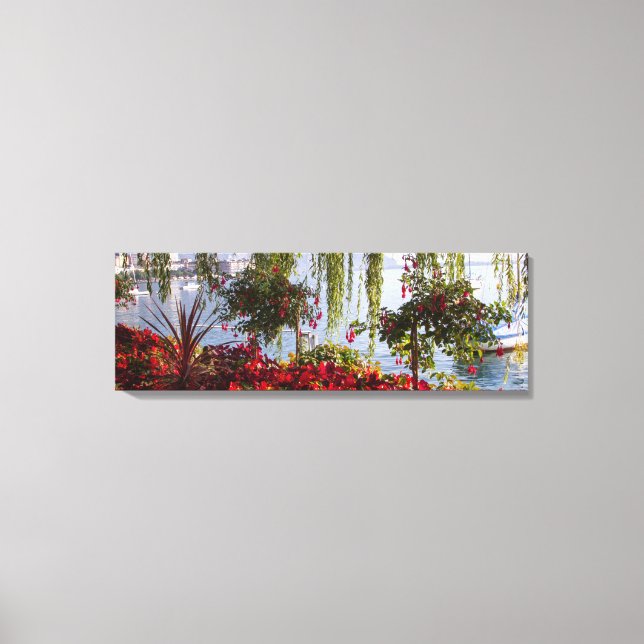 Modern Weeping Willow Stretched Canvas Print Leinwanddruck (Vorderseite)