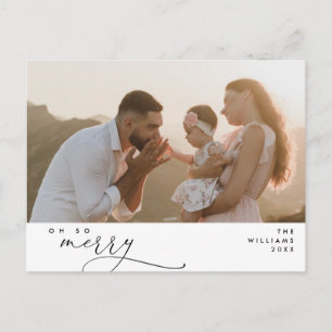 Modern, Weihnachten, Foto in der Familie, Oh, so f Postkarte