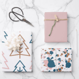 Modern | Weihnachten | Gold | Minimalistisch Geschenkpapier Set