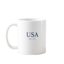 Modern Weiß Blau USA Gegründet 1776