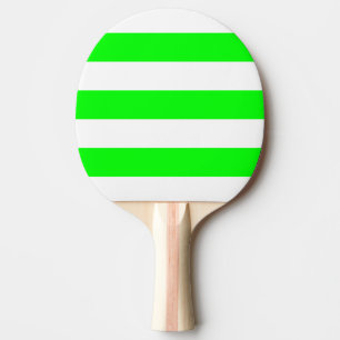 Modern Weiß, Limettengrün gestreift Tischtennis Schläger