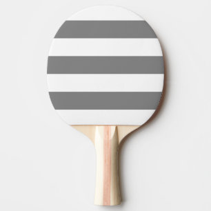 Modern Weiß, Mittelgrau Streifen Tischtennis Schläger
