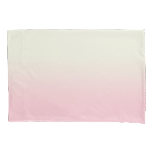 Modern weiß Pastell Pink Ombre Gradient Kissenbezug (Vorderseite-Links)