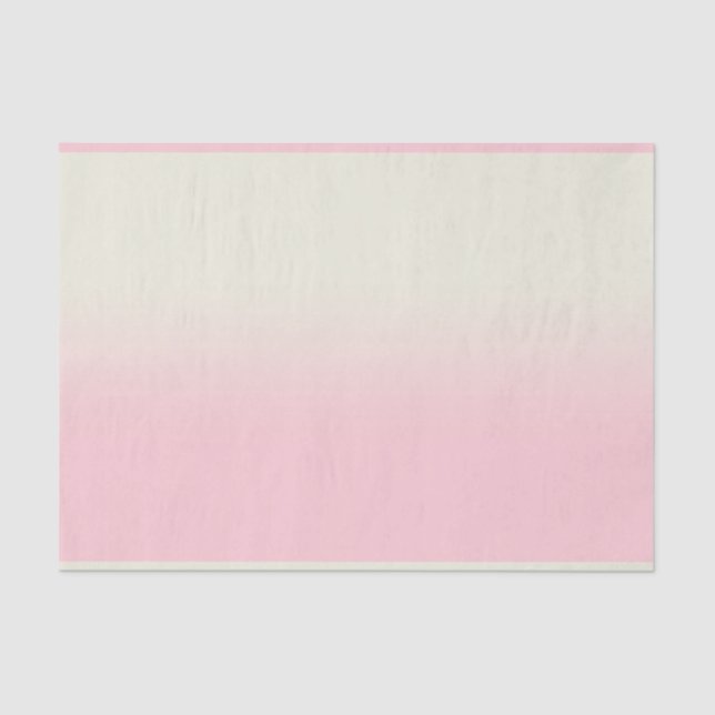 Modern weiß Pastell Pink Ombre Gradient Seidenpapier (Vorderseite)