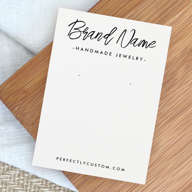 Modern weiße oder farbige Ohrkarte (Modern white or any color earring display card)