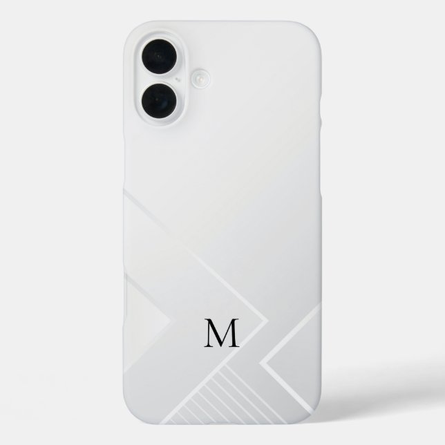 Modern Weißes Muster Case-Mate iPhone Hülle (Rückseite)