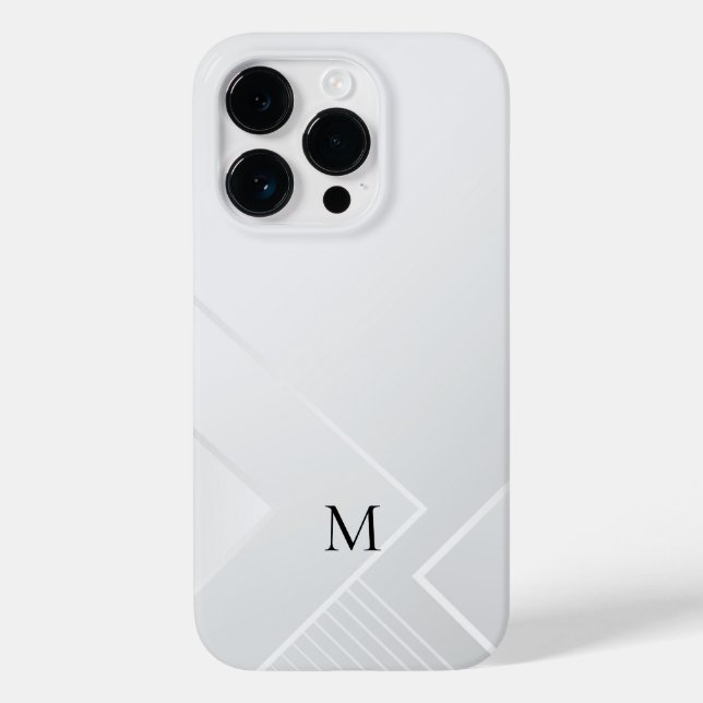 Modern Weißes Muster Case-Mate iPhone Hülle (Rückseite)