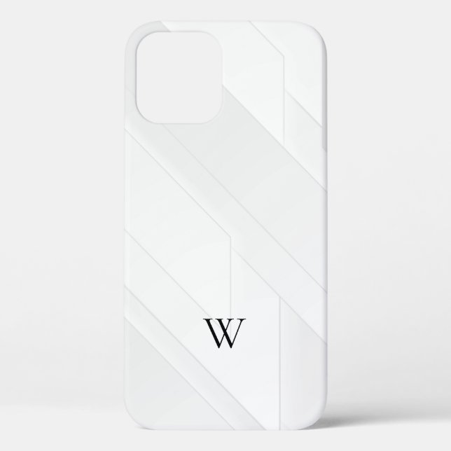 Modern weißes Muster Case-Mate iPhone Hülle (Rückseite)