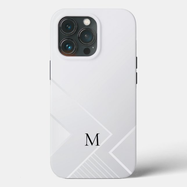 Modern weißes Muster Case-Mate iPhone Hülle (Rückseite)
