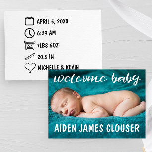 Modern Welcome Baby Birth Ankündigung