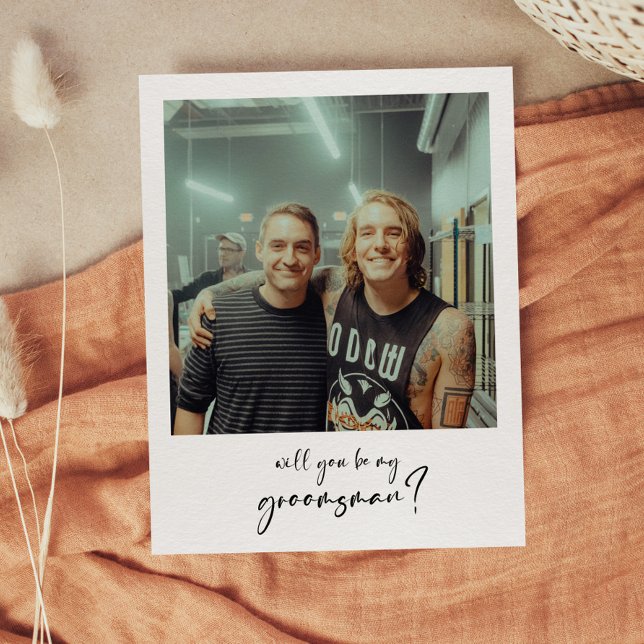 Modern Werden Sie meine Trauzeuge-Fotokarte (Von Creator hochgeladen)