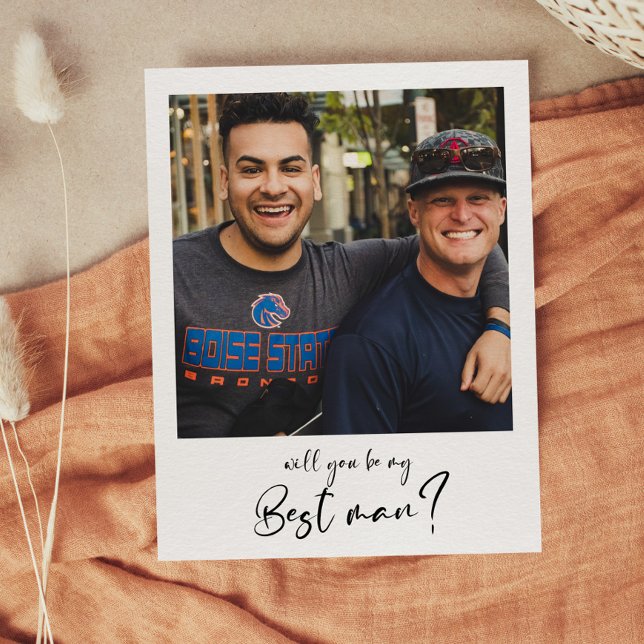 Modern Werden Sie meine Trauzeuge-Fotokarte (Von Creator hochgeladen)