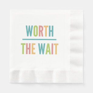 Modern wert die Wartezeit - Adoption, neues Baby Serviette