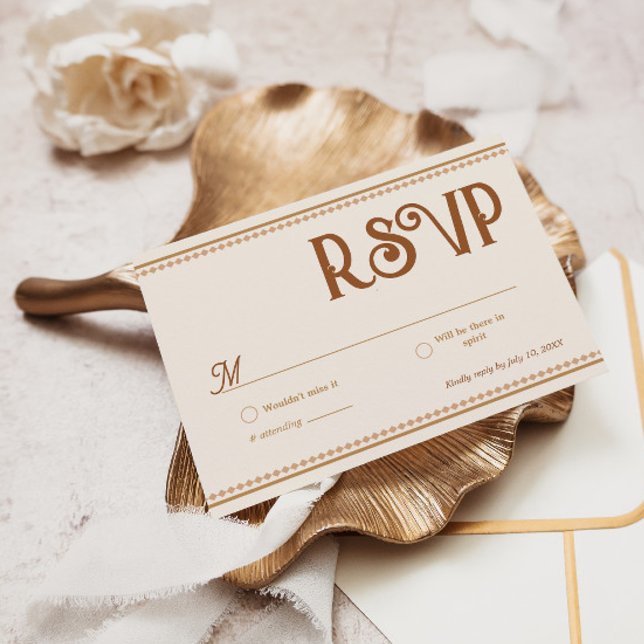 Modern Western Wedding RSVP Card (Von Creator hochgeladen)