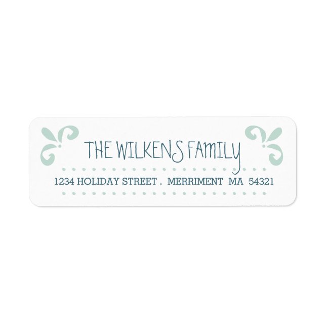 Modern Whimsy Brush Swirt Adressetikett (Vorne)
