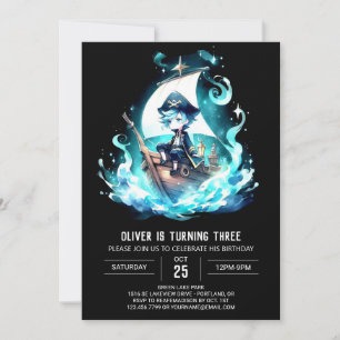 Modern Whimsy Pirate Einladung