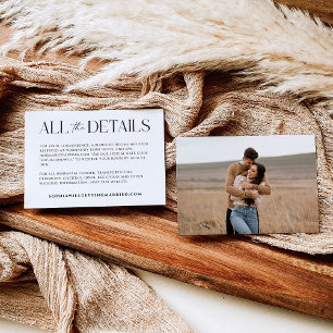 Modern Whimsy Wedding Details Umschließungskarte RSVP Karte