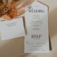 Modern Whimsy Wedding Tri-Fold Einladung
