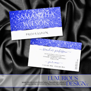 Modern White Blue Glitzer Fantastische Bergwelten Visitenkarte
