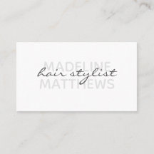 Modern White Chic Hair Stylist Script Name Stilvol