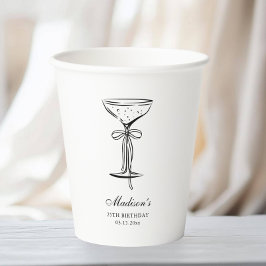 Modern White Coquette Champagne Pappbecher