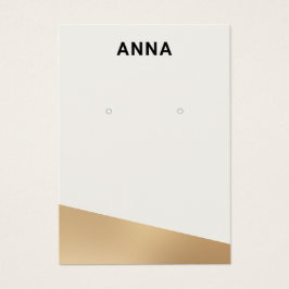 Modern White Gold Juwelen Earring Display Card