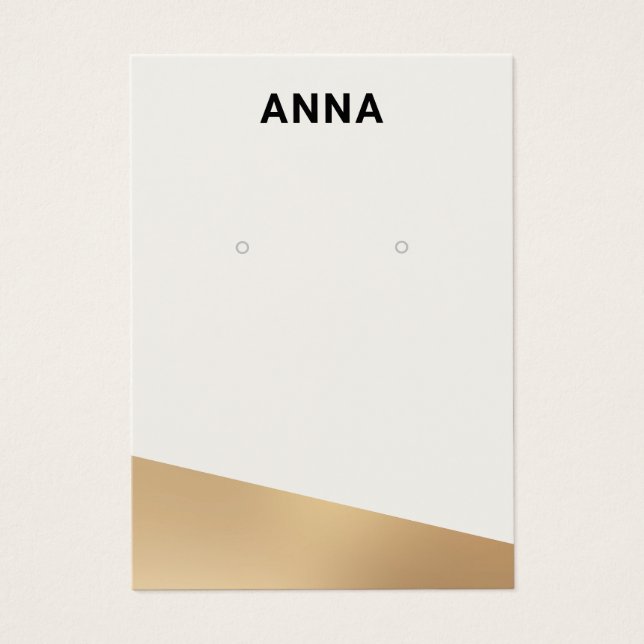 Modern White Gold Juwelen Earring Display Card (Vorderseite)