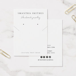 Modern White Jewels Ohrring-Display-Karte