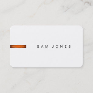 Modern White Orange Business Card Visitenkarte