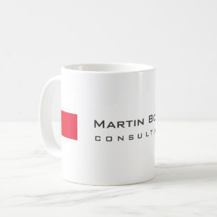 Modern White Red Simple Consultant Kaffeetasse