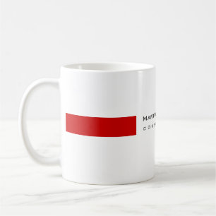 Modern White Red Simple Consultant Kaffeetasse