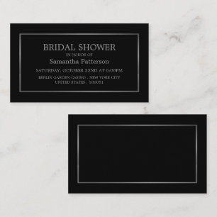 Modern White & Silver Brautparty Ticket Einladung