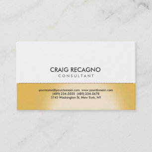 Modern White Simple Consultant Business Card Visitenkarte