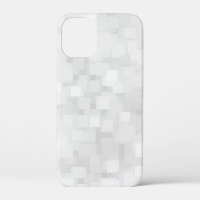 Modern White Square Pattern Case-Mate iPhone Hülle (Rückseite)