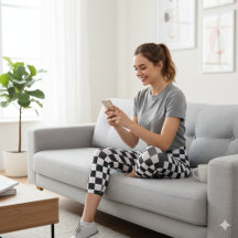 Modern White Squares on Classic Black