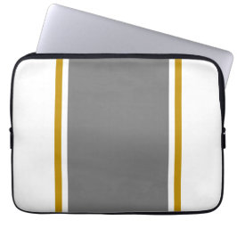 Modern White Wide Gran Centre Warme Pinstripes Laptopschutzhülle