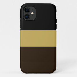 Modern Wide Black Cocoa Golden Brown Streifen Case-Mate iPhone Hülle
