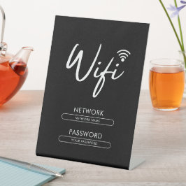 Modern Wifi Password Network Sockelschild
