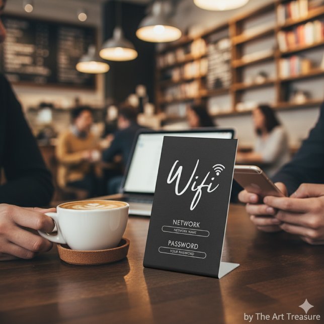 Modern Wifi Password Network  Sockelschild (Von Creator hochgeladen)