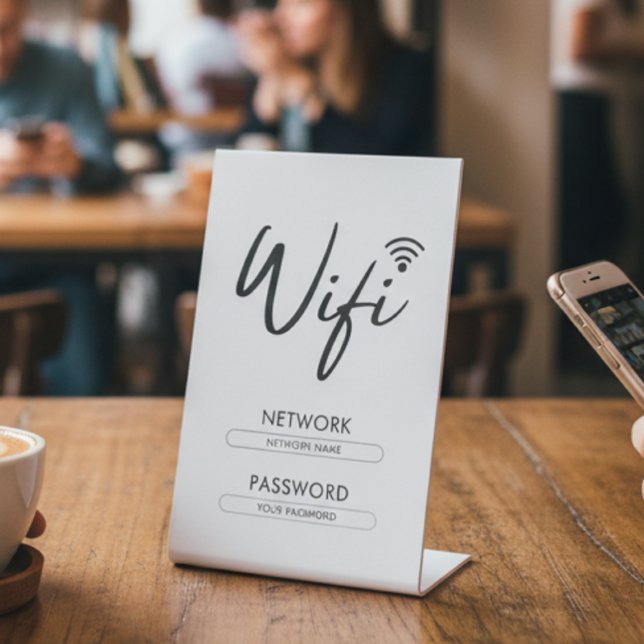 Modern Wifi Password Network  Sockelschild (Von Creator hochgeladen)