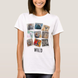 Modern Wild Animal Foto Frame Collage T-Shirt