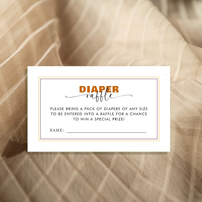 MOdern Wild One diaper raffle  Begleitkarte (Von Creator hochgeladen)