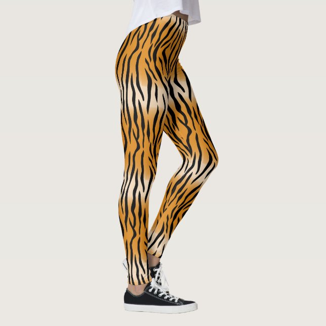 Modern Wild Tiger Pattern Leggings (Rechts)