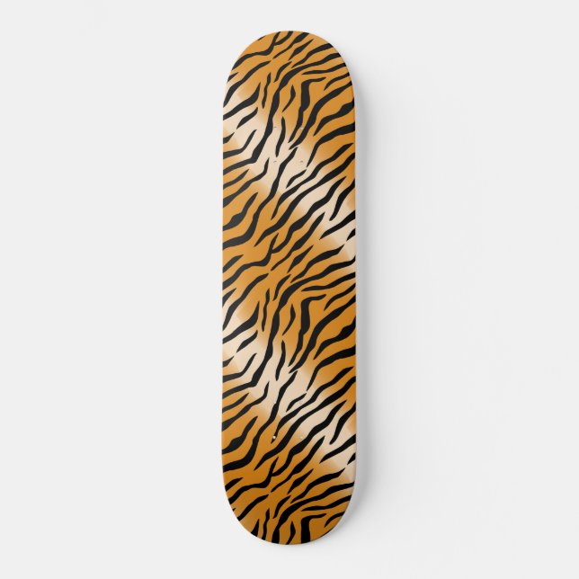 Modern Wild Tiger Pattern Skateboard (Vorderseite)