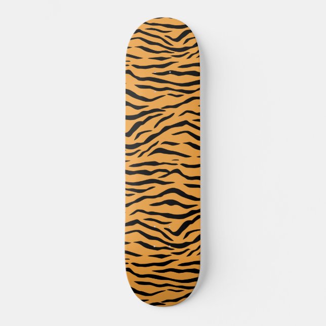 Modern Wild Tiger Pattern Skateboard (Vorderseite)